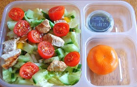 Grilled chicken salad, balsamic vinaigrette, clementine
