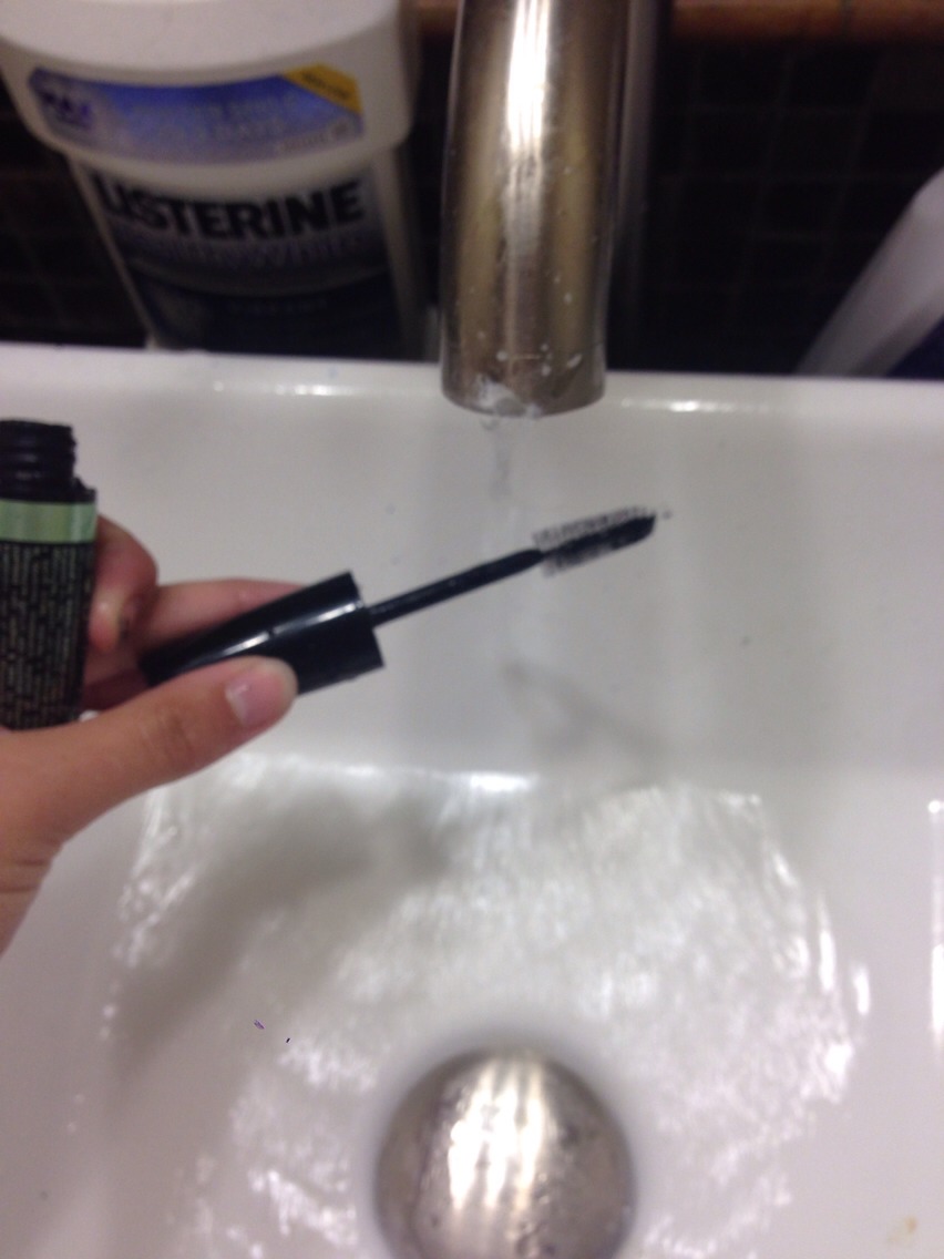 Wash brush again! You'll need to repeat this process SEVERAL TIMES in order to get the mascara all out.