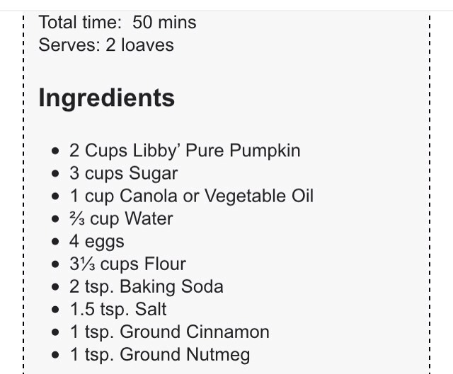 PUMPKIN BREAD! 