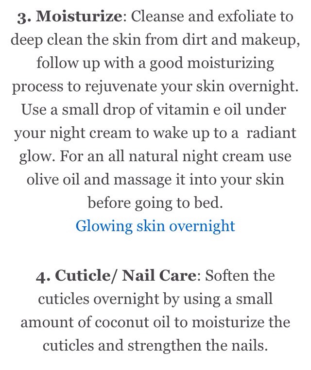 Overnight Beauty Tips