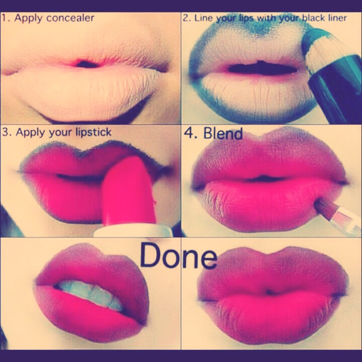 A little tutorial not done by me and you don't have to put silly concealer on your lips, your lips will look good either way but if you desire to! Do so ☺️