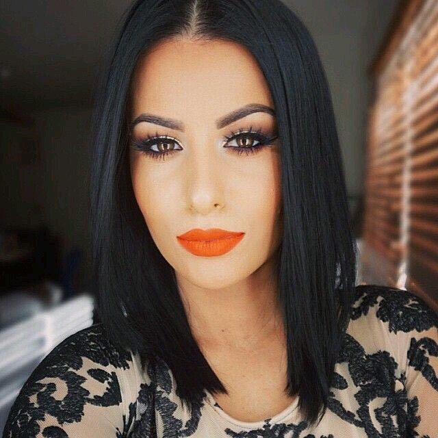 Beautiful Makeup With Orange Like Lip Color