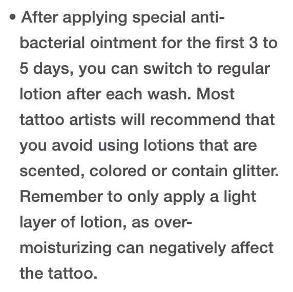 How To Care For A New Tattoo✨