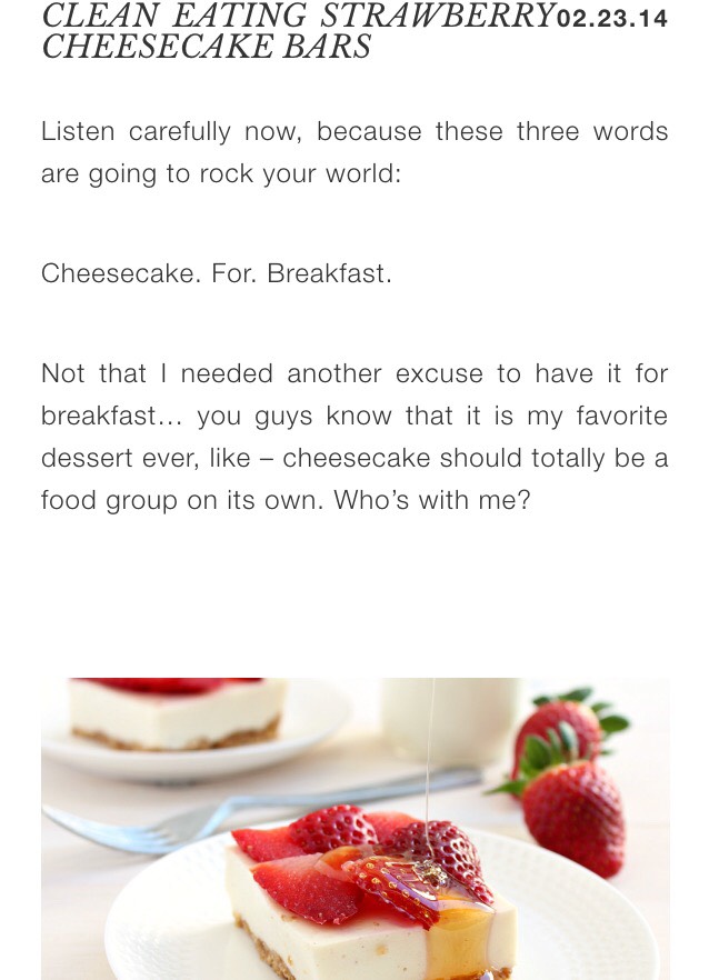 Clean Eating Strawberry Cheesecake Bars 🍰