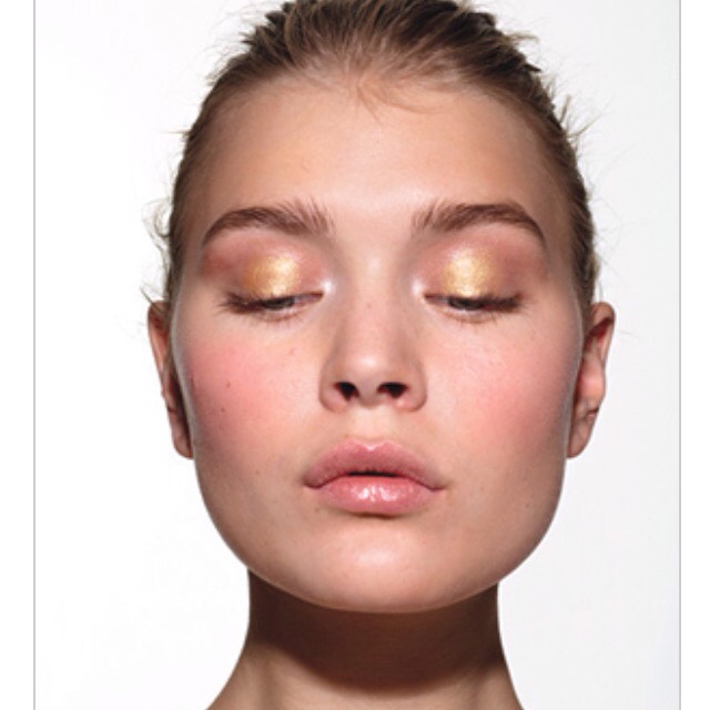 Step five: Use bronze and tan cream shadows to give your eyes more depth. 
