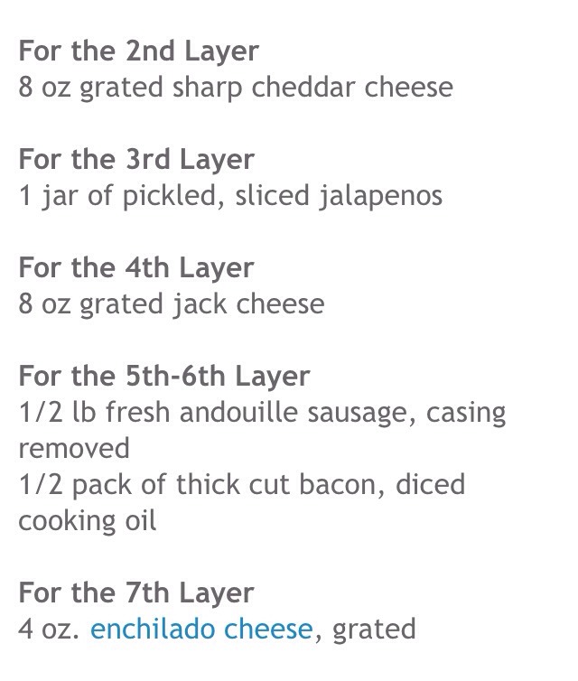 Hot 7 Layer Bean Dip. 