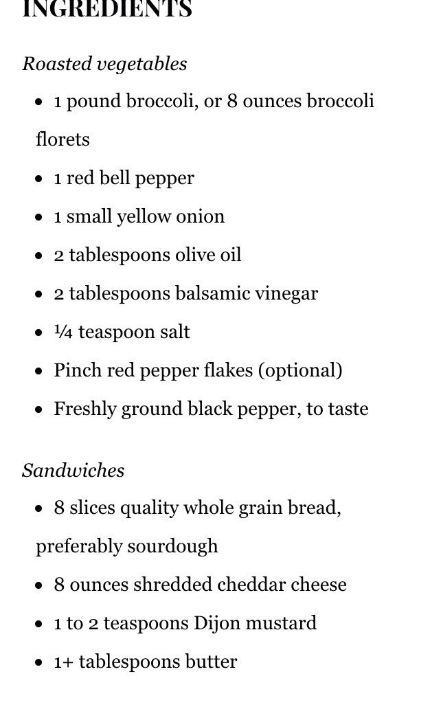 Mouthwatering Balsamic Red Peppers & Roasted Broccoli Grilled Cheese Sandwiches