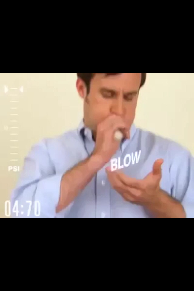 Grasp the egg as much as possible, pressing one of the holes up to your mouth and applying pressure via lungs.
