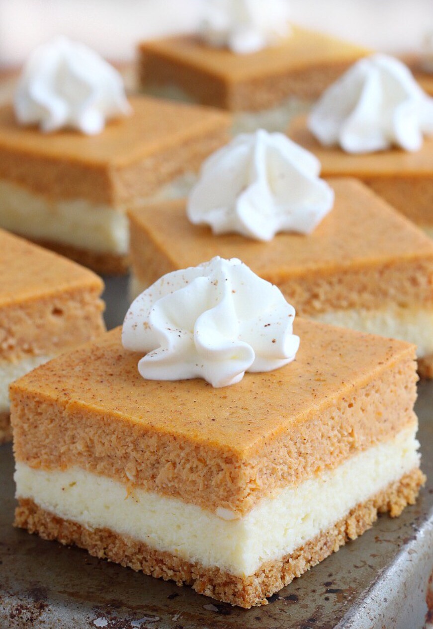 Pumpkin Cheesecake Bars Recipe 