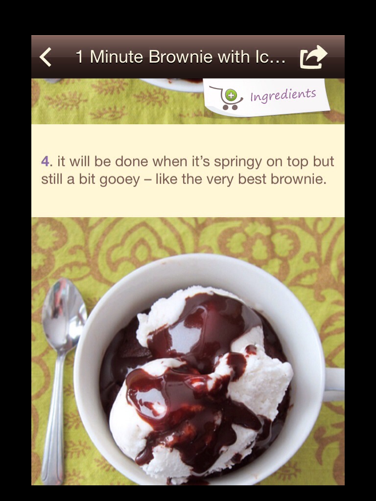 One Minute Brownie Ice Cream 