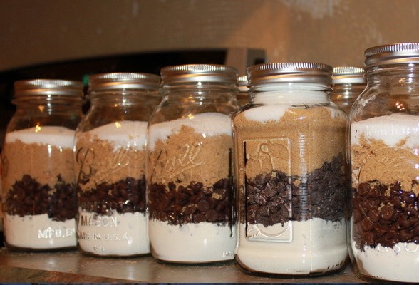 Smores in a jar! Sugar marshmallows, chocolate, and graham crackers ready to heat and eat!  