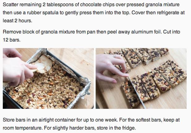 Chewy Granola Bars