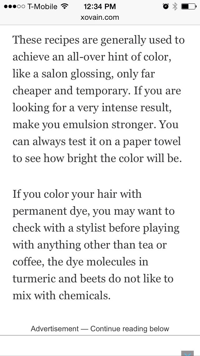 Dye Hair With Tea🙆