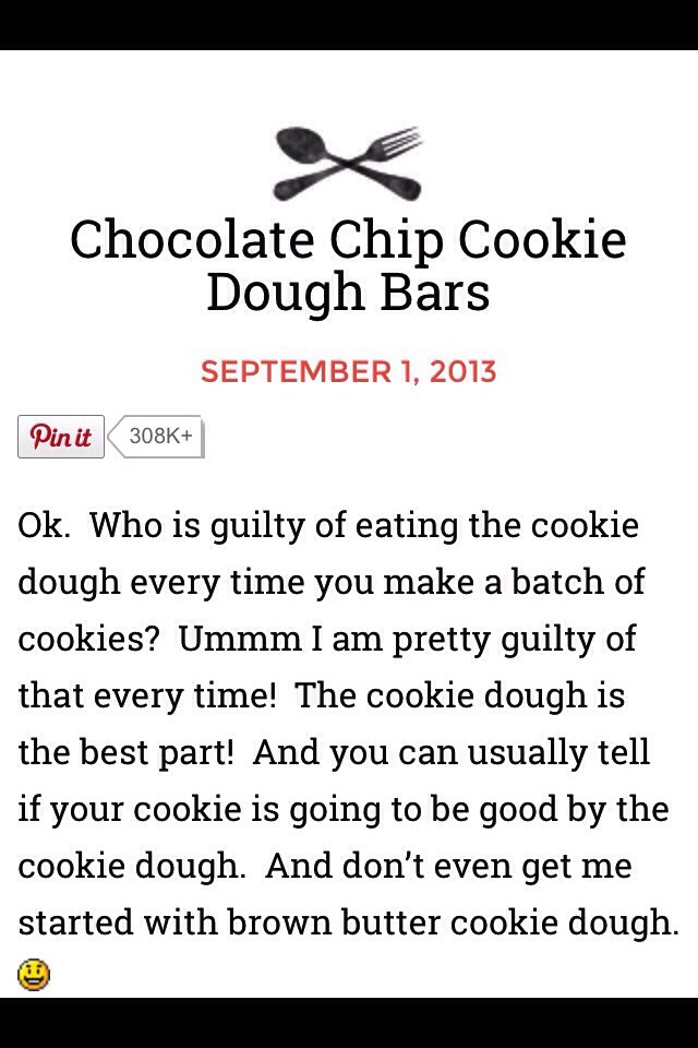 Chocolate Chip Cookie Dough Bars (eggless) 😍🍪