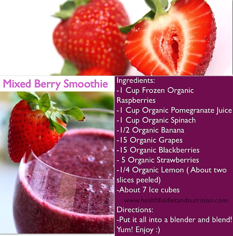 Mixed Berry Weight Loss Smoothie! 😘👍🏻💯