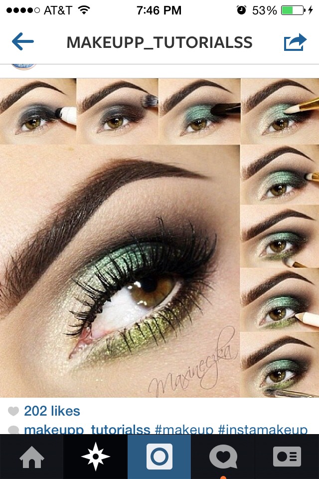 I'm obsessed with green eye shadow!