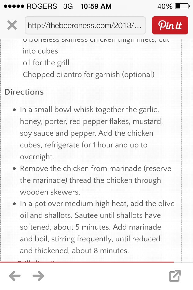 Honey And Beer Glazed Chicken Skewers