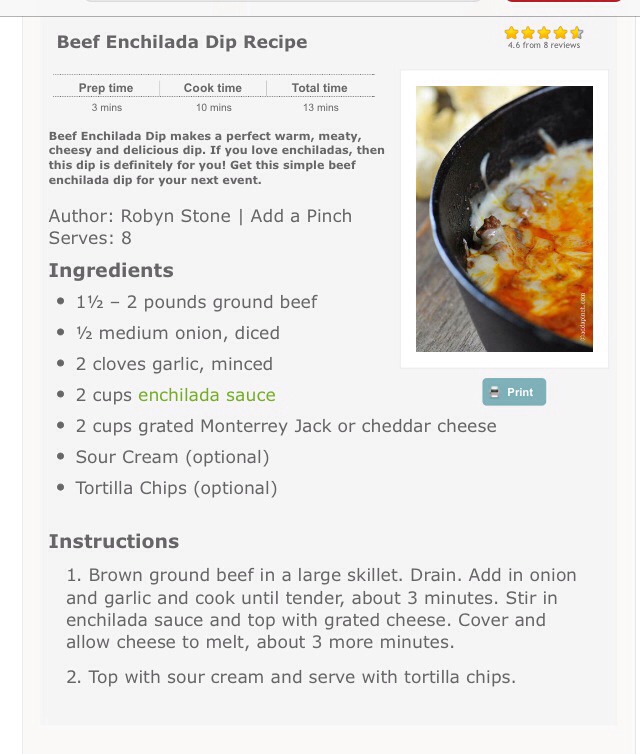 Beef Enchilada Dip 