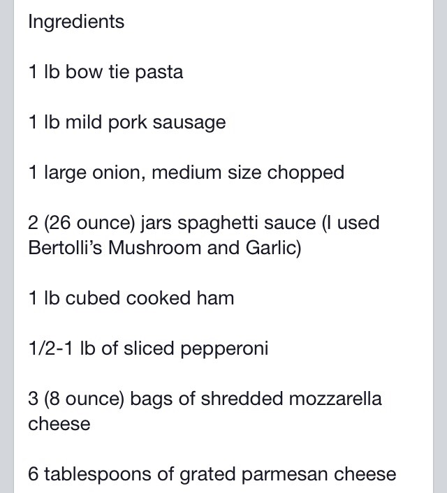Pizza Casserole 