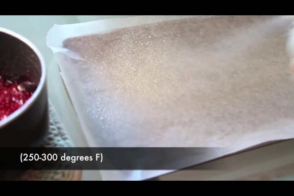 Spray parchment paper with non-stick spray