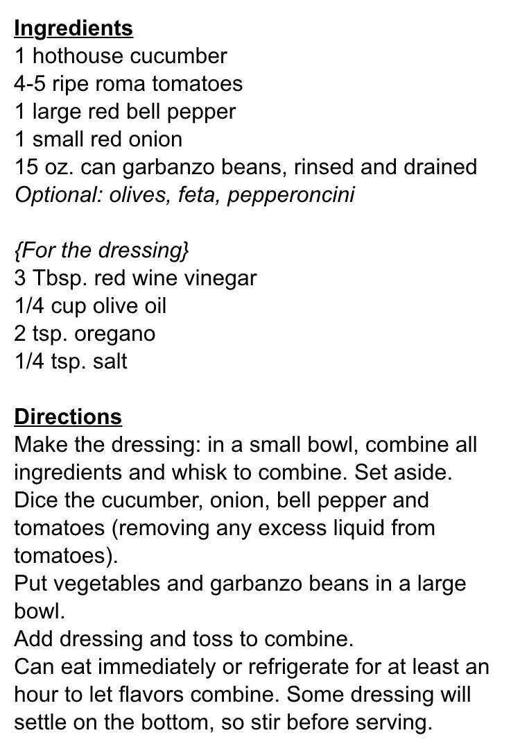 Greek Chopped Salad!!!
