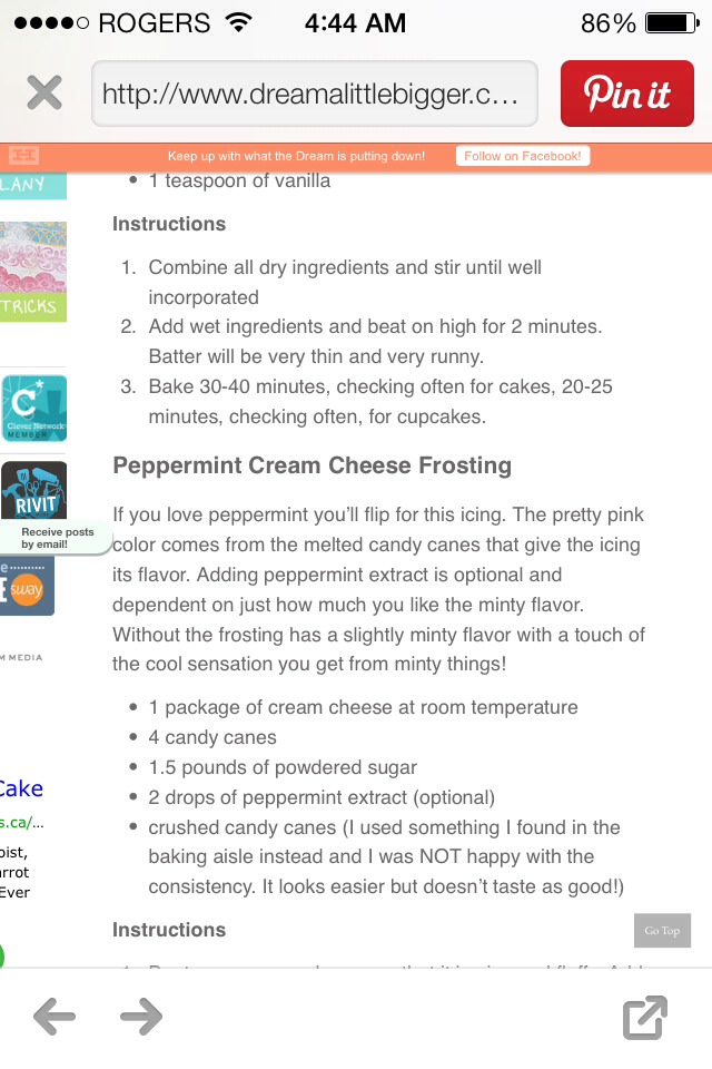 Peppermint Cream Cheese Chocolate Cupcake Recipe!
