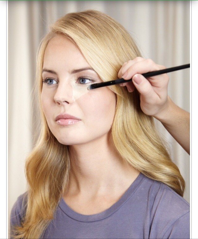 Hide those dark circles!

After you have applied your foundation, you can apply a concealer one shade lighter than your skin tone to the area under your eyes. Don’t forget the area between your eye and your nose, as well, 