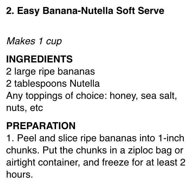 " Easy Two-Ingredient Nutella Soft Serve"