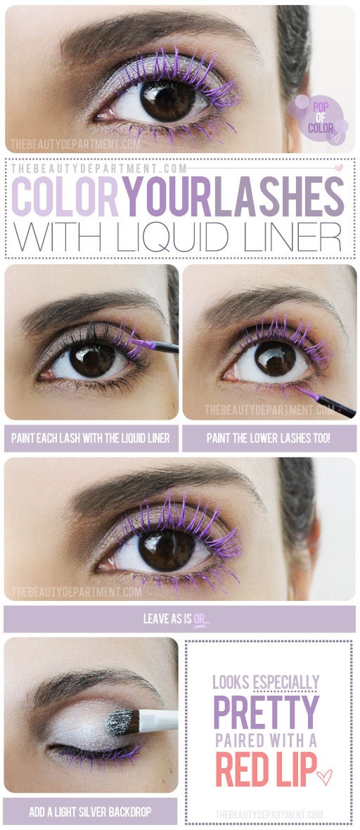 Use coloured liquid liner to make your eyes pop!