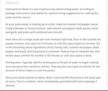 Pasta With Easy Roasted Red Pepper Sauce 