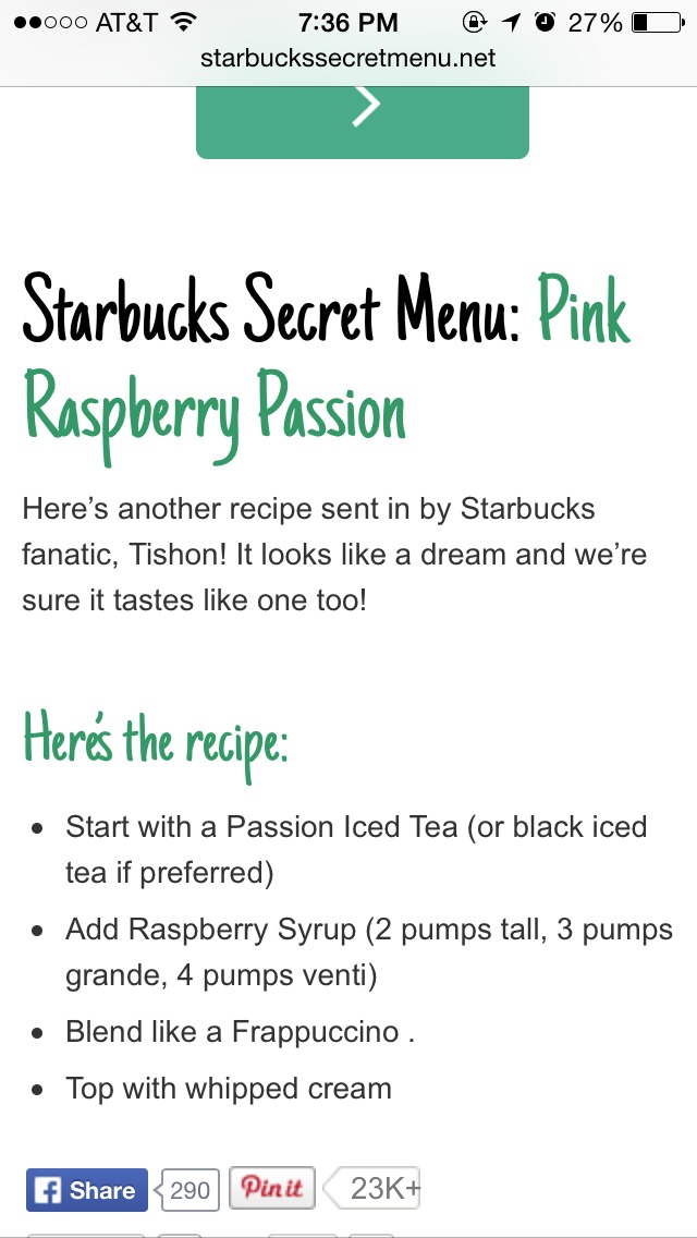 Starbuck Secret Menu Pt. 2