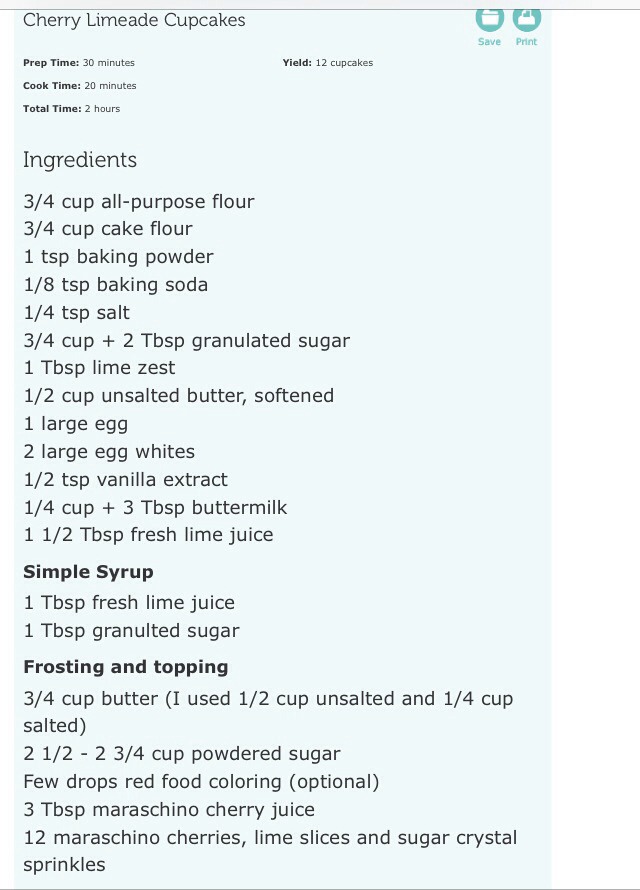 ✨🌟Cherry Limeade Cupcakes Recipe 🌟✨😋