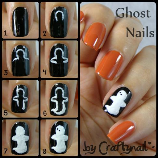 6.Ghost Nail Design.
