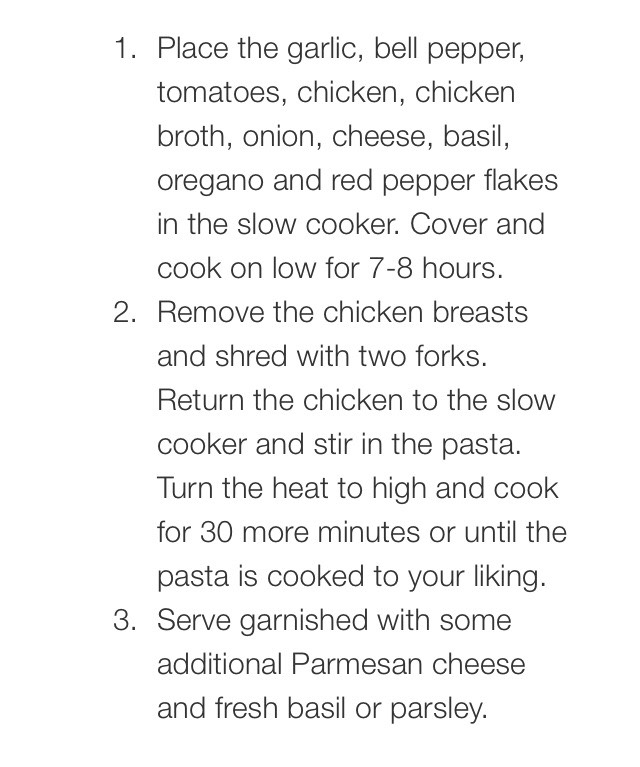 Slow Cooker Chicken Parmesan Soup 