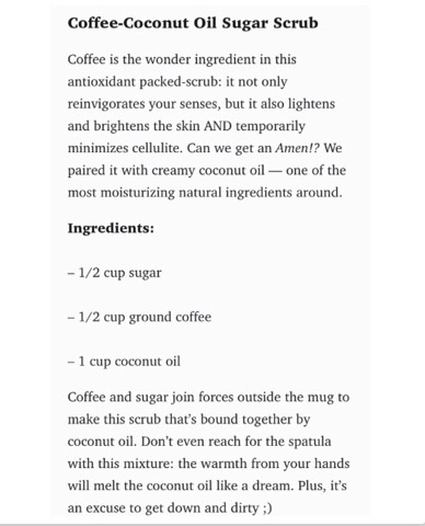 Coffee Cocoanut Oil Sugar Scrub  