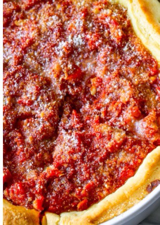 Chicago style deep dish pizza 
