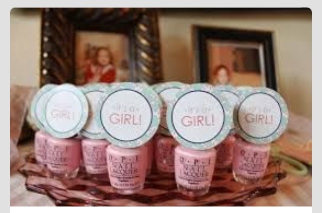 Cool idea! Pink nail polish for all the guests. 