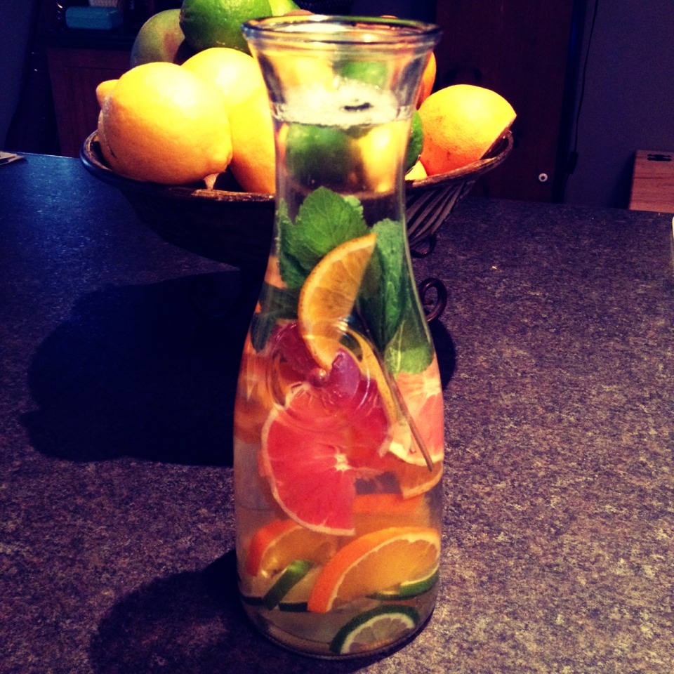 Grapefruit, orange, and mint is another yummy combination!