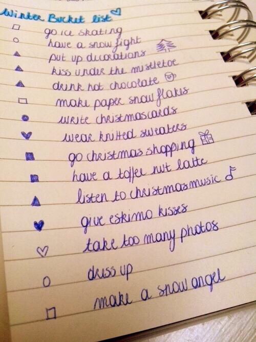 WINTER BUCKET LIST|2015-16