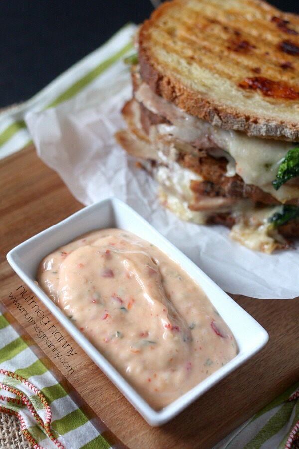 ♦Crispy Roast Pork Panini with Rapini & Spicy Sauce

