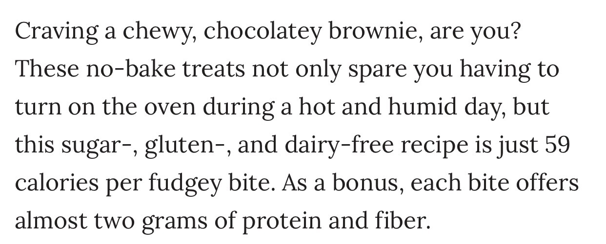 Low Calorie, No-bake Vegan Brownies. π