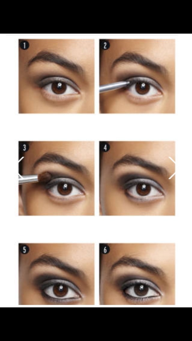 FIVE-MINUTE SMOKY EYE
Step 1: Prime with a gray cream base (try Clinique Chubby Stick for Eyes in Curvaceous Coal).


Step 2: Draw a thin line of black eyeliner across the upper lash line.


Step 3: Layer a dark gray matte shadow over the cream base for dimension.


Step 4: Use a silver shadow shade to highlight the crease and inner eye.


Step 5: Line the lower lashes, then use a slanted liner brush to top the liner with silver shadow.


Step 6: Finish with generous coats of black mascara on both the upper and lower lashes.