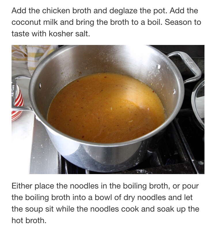Spicy Thai Curry Noodles Soup.