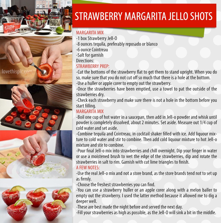 Strawberry Margarita Jello Shot