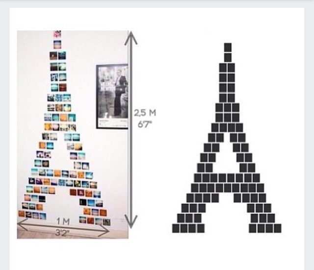Eiffel Tower design. Base: 1m (3'2") height: 2.5m (6'7") 