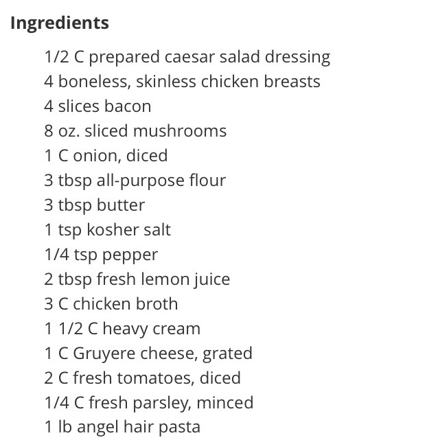 Baked Chicken Caesar Casserole. 