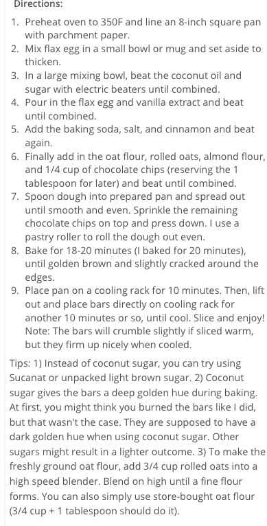 Toffee Cinnamon Oatmeal Cookie Bars