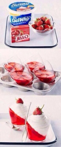 Strawberry jello with cool whip