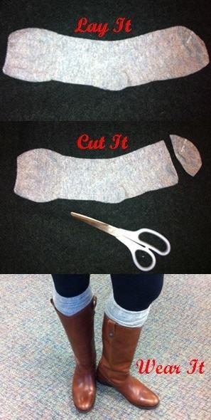 9. Cut the toes off some old wool socks to up your boot game.