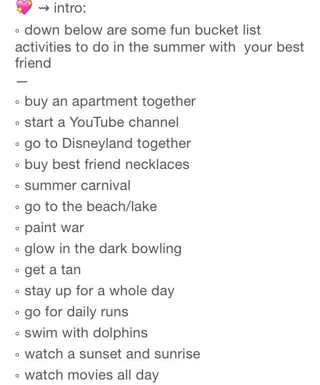 Ultimate bestfriend bucketlist 👭💕🌊